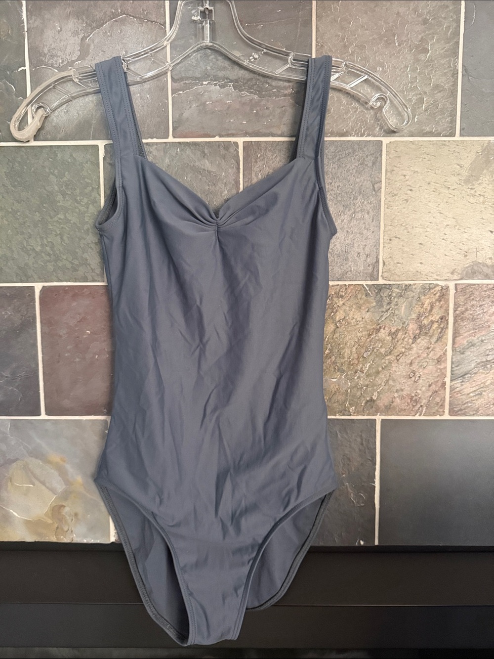 Classic Solid Wear Moi Leotard in Slate Gray/Blue undertones